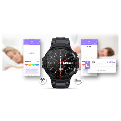Smartwatch Gravity GT7-1, ekran 1.28", IP67, i zi