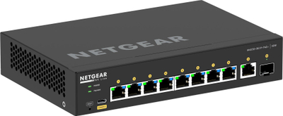 Switch i menaxhuar NETGEAR 8x1G PoE+ 110W, 1x1G, 1xSFP, i zi