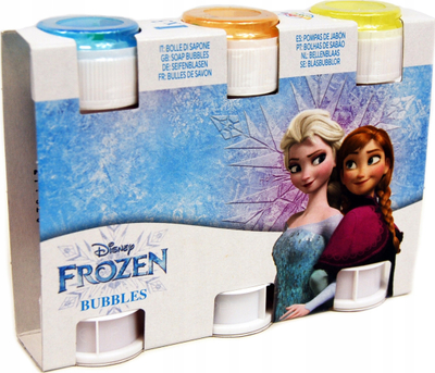 Lojë me flluska sapuni Disney Frozen, 3x60ml, shumëngjyrëshe