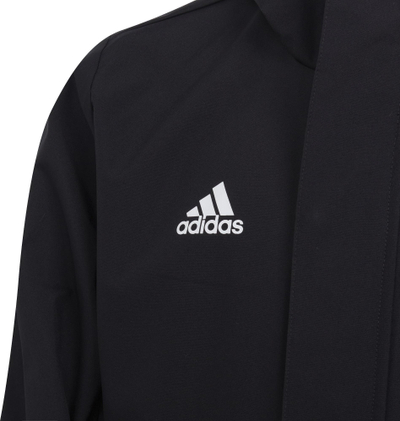 Xhaketë për kalamaj Adidas Entrada 22 All-weather Jr H57510, e papërshkueshme nga uji, me kapuç, blu