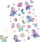 Set tatuazhesh të përkohshme Unicorn Galaxy, 32 copë, me shkëlqim, me ngjyra