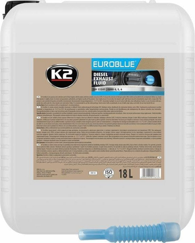 Solucion AdBlue K2 Euroblue, 18L, për motorë dizel SCR, ngjyrë blu