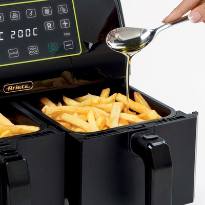 Fritezë me ajër të nxehtë Ariete 4623/00, dyshe, 8 l, 1700W, e zezë