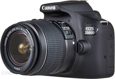 Aparat DSLR Canon EOS 2000D, 24.1MP, me lente 18-55mm IS, i zi