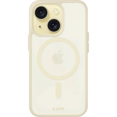 Kapak telefoni LAUT Huex Protect për iPhone 14 Plus 15 Plus, MagSafe, i verdhë i zbehtë