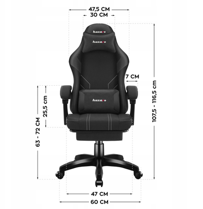Karrige gaming Force 3.7 Carbon, ergonomike, me jastëk qafe dhe mesi, e zezë