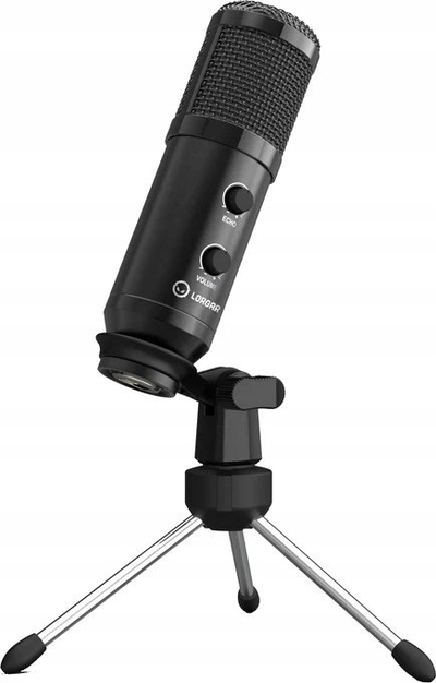 Mikrofon për lojëra Lorgar LRG-CMT313, USB Type C, me LED, i zi