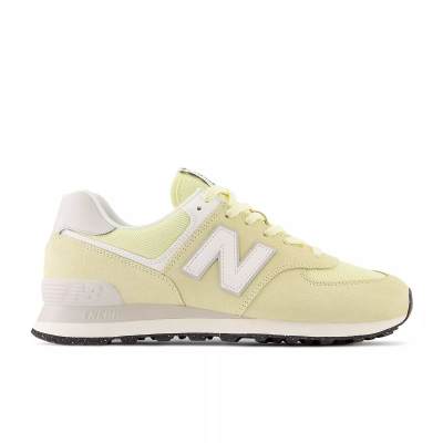 Atlete New Balance 574, material tekstil, të verdha me të bardha