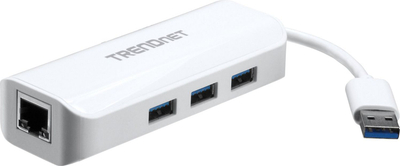 USB Hub TRENDnet TU3-ETGH3, 1x RJ-45 + 3x USB-A 3.0, i zi