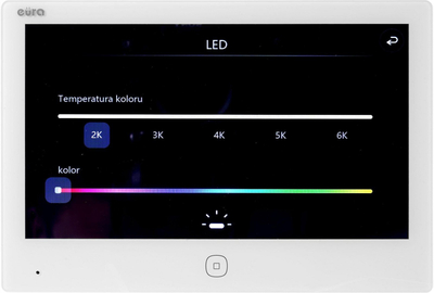 Videoportier WiFi Eura VDP-49A3-2TY, ekran 7", Full HD, i bardhë