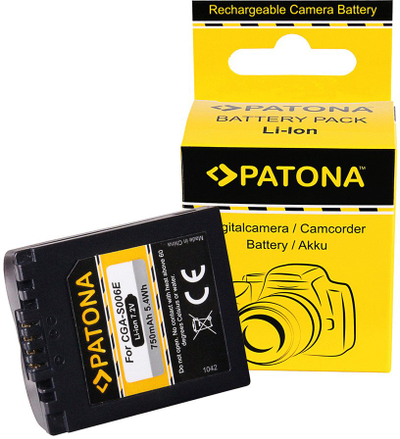 Bateri për kamerë PATONA Panasonic CGA-S006E, 750mAh, Li-Ion