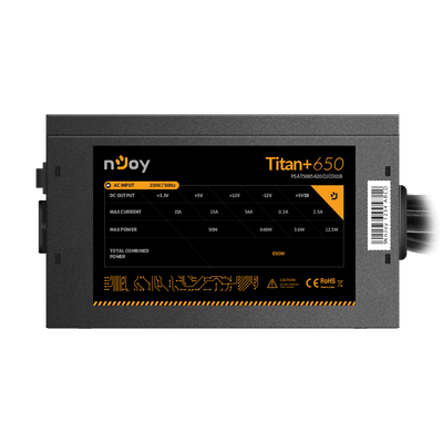 Furnizues I rrymës nJoy Titan+ 650 - 650W - 80 PLUS Bronze