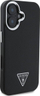 Kapak telefoni Guess Grained Triangle MagSafe për iPhone 16 6.1", me magnet MagSafe, i zi
