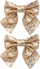 Kokardë zbukuruese Atmosphera Bow For Christmas Tree, set 2 copë, 16 x 14 cm, e artë