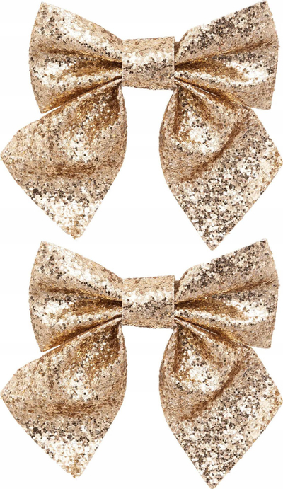 Kokardë zbukuruese Atmosphera Bow For Christmas Tree, set 2 copë, 16 x 14 cm, e artë