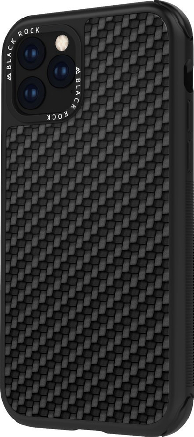 Mbrojtëse telefoni Black Rock Robust për iPhone 11 Pro Max, material karbon, e zezë