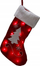 Çorap dekorativ për Krishtlindje Home Styling Collection, 41 cm, me LED, shumëngjyrësh
