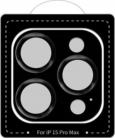 Xham mbrojtës kamere JCPal Preserver për iPhone 15 Pro Max, xham i fortifikuar, instalim i lehtë, Star black