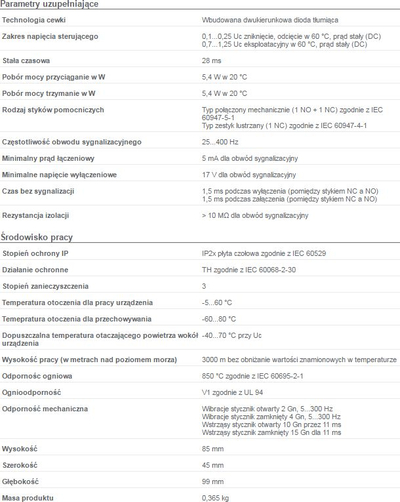 Kontaktor Schneider TeSys D LC1DT20BD, 20A, 4P, 24V DC