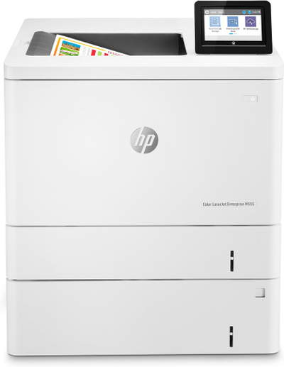 Печатач HP Color LaserJet Enterprise M555x, ласерски во боја, бел