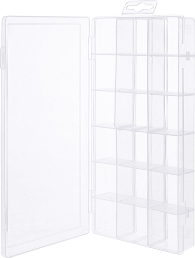 Kuti organizuese InLine, 18 ndarje, 207x110x27mm, transparente
