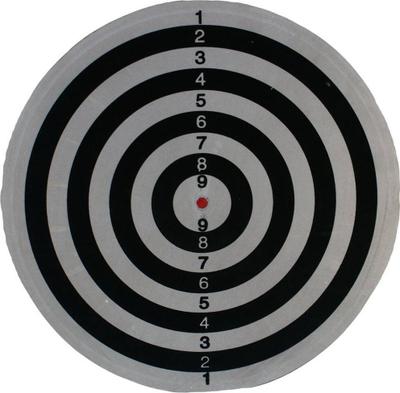 Target darti Enero 6877, me dy anë, diametër 45 cm, shumëngjyrësh