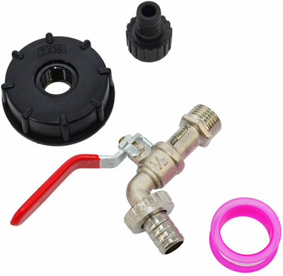 Rubinet kopshti për depo IBC Garden Lever Tap, 1/2" x 3/4", zink me shtresë nikli