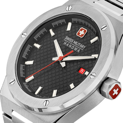 Orë për meshkuj Swiss Military Hanowa Sidewinder SMWGH2101604, e argjendtë