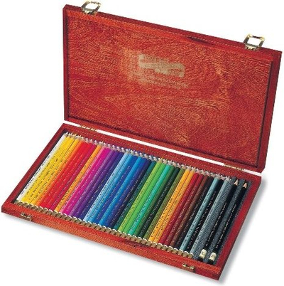 Set lapsash me ngjyra KOH-I-NOOR Polycolor, 36 copë, kuti druri, shumëngjyrësh