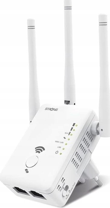 Përsëritës WiFi Strong Repeater 750, Dual Band, 3 antena, i bardhë