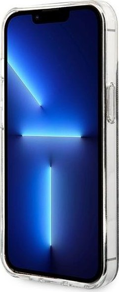 Сет аксесоари Guess GUBPP1, заштитна маска MagSafe за iPhone 13 Pro Max, безжичен полнач, златна боја