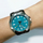Ora Casio MTP VD01D 3E2V, quartz, çelik inoksi, sedefi blu
