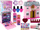 Set lodër kozmetike Leantoys Pink House, kuti grimi me aksesorë, rozë