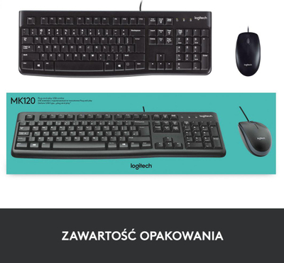 Tastierë + Maus Logitech MK120 (920-002563), EN