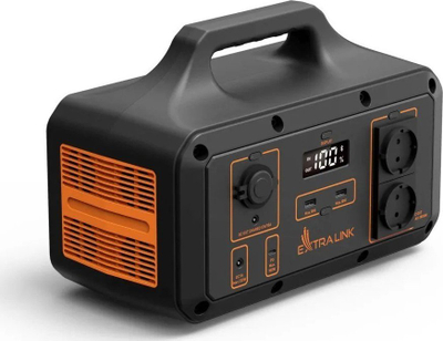 Stacion portativ energjie Extralink EPS-S500S, 23000 mAh, 800 W, i zi me portokalli
