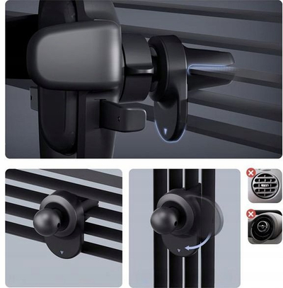 Mbajtëse telefoni IOttie Easy One Touch 6 Air Vent Flush Mount, për makinë, e zezë