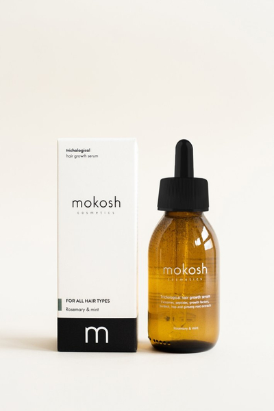 Serum flokësh Mokosh Trichologiczne, stimulon rritjen, 90ml, transparent