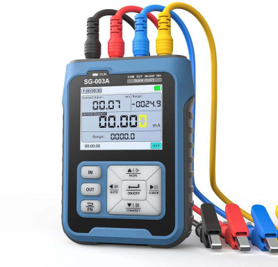 Мини генератор на сигнали Fnirsi SG-003A, екран 2.4", батерија 3000 mAh, сина