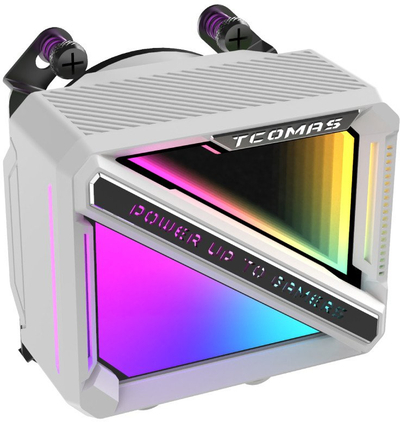 Sistem ftohjeje me ujë për CPU Tcomas LE200 360, radiator 360 mm, ARGB, i bardhë