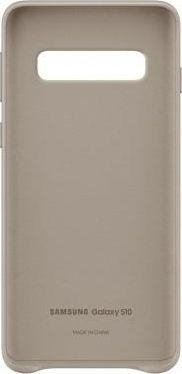 Mbrojtëse telefoni Samsung Leather Cover Galaxy S10, lëkurë origjinale, bezhë