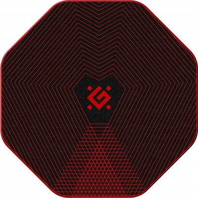 Tapet poshtë karriges gaming Defender TEKTA, 116 x 116 cm, gomë edhe pëlhurë, zi me të kuqe