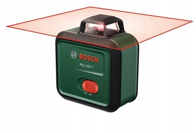 Nivel lazer Bosch PLL 360-1 Basic, 360°, vijë horizontale, jeshil
