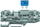 Bllok terminal WAGO 2006-1681, 2 përçues, me siguresë mini blade, gri