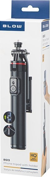 Shkop selfie tripod 3 në 1, 130 cm, me telekomandë Bluetooth, i zi
