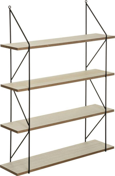 Rafte muri Atmosphera Iris, 4 nivele, metal dhe MDF, beige