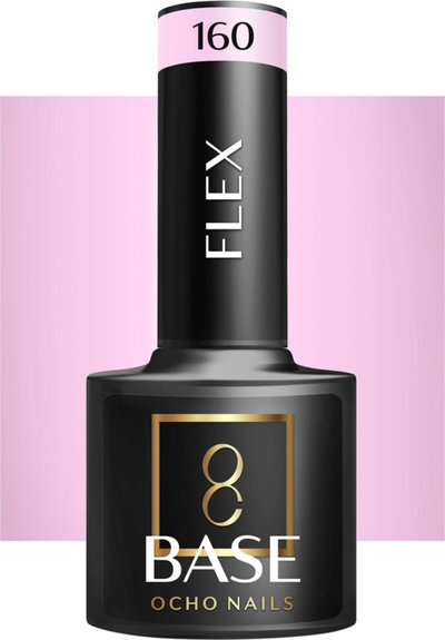 Bazë manikyri Ocho Nails Flex 160, fleksible, 5g, rozë e çelët