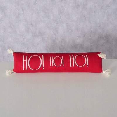 Декоративна перница Boltze Home Hohoho, 80 x 20 cm, памук, црвена и бела