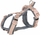 Set parzmoreje dhe zinxhiri për qen Trixie Premium Trekking XS, 32–38 cm, blush dhe gri grafit