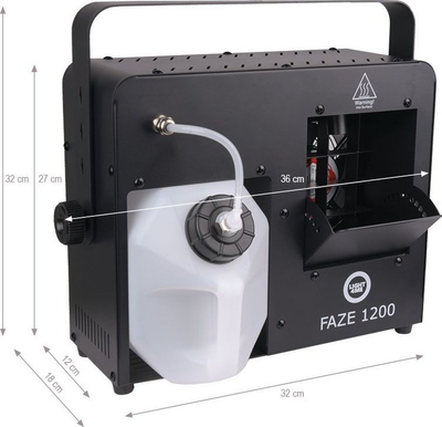 Gjenerator tymi Light4Me Faze 1200, 1200W, DMX, me telekomandë