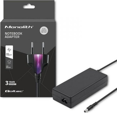 Furnizues energjie për kompjuter Qoltec 60W, 12V 5A, fole 5.5 x 2.1 mm, i zi